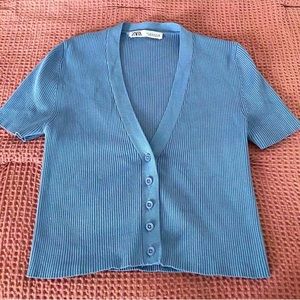 ZARA cropped knit top